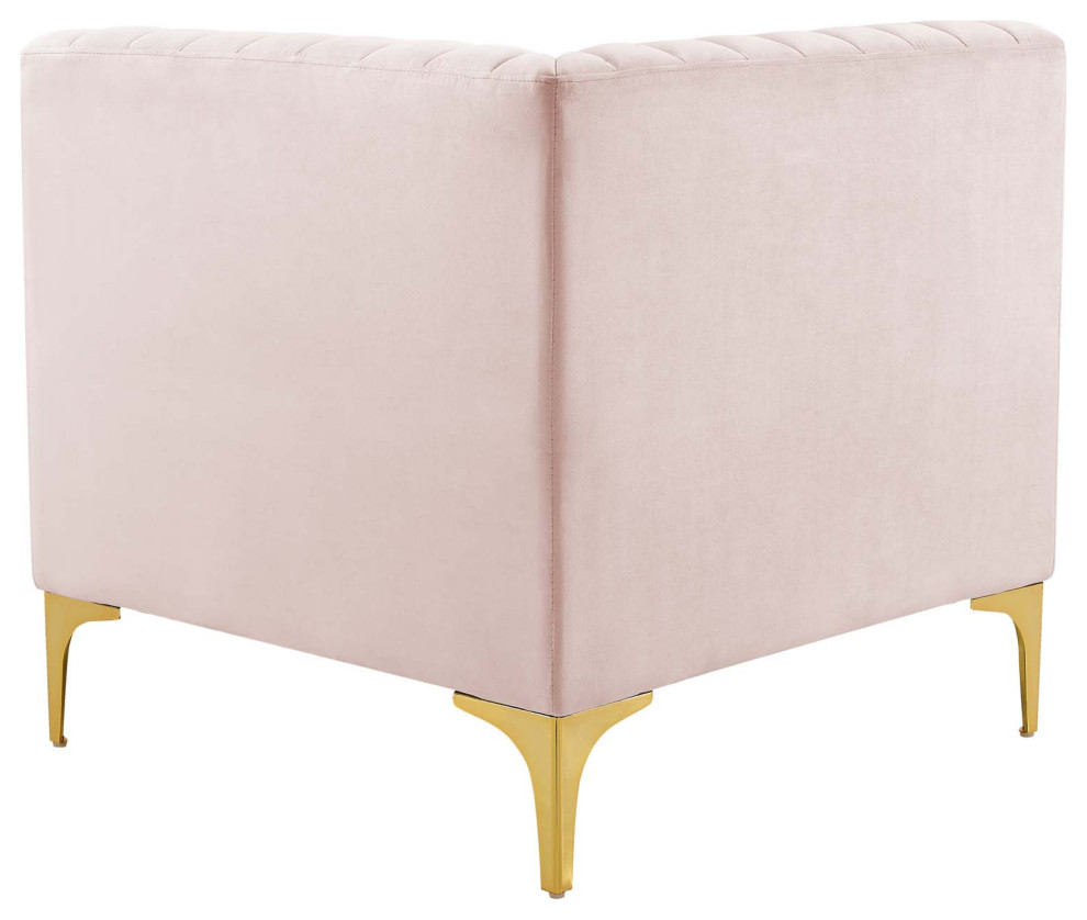 Triumph Channel Tufted Performance Velvet Loveseat   Midcentury   Loveseats   by Modway  Houzz