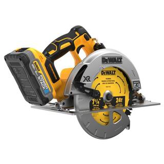 DW 20V MAX Lithium-Ion Cordless Brushless 7-14 in. Circular Saw Kit with 5.0Ah POWERSTACK Battery and Charger DCS570H1