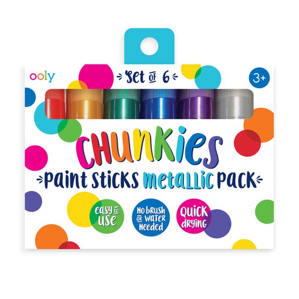 Chunkies Paint Sticks Metallic - Set of 6 by OOLY