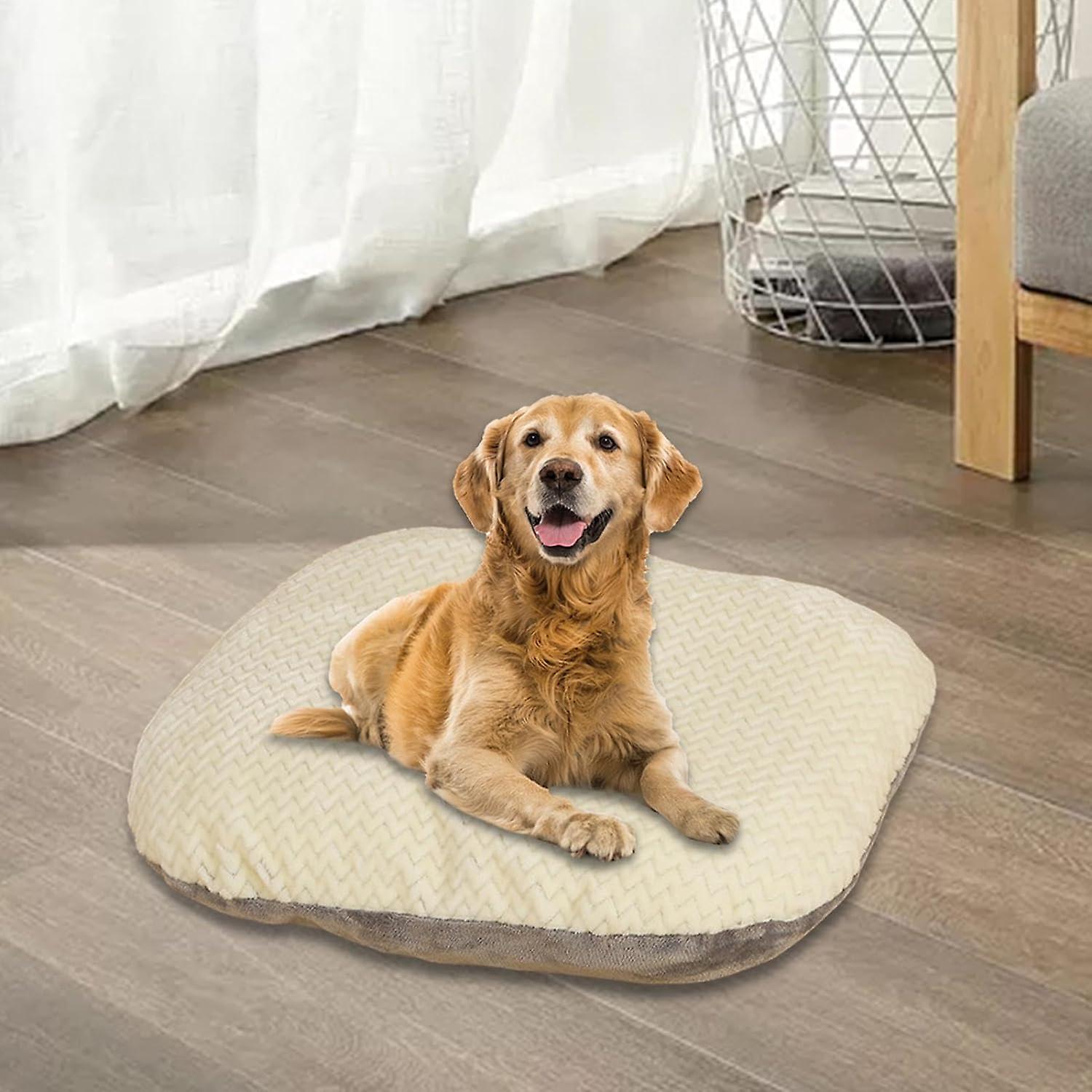 Washable Pet Bed Dog Bed Mat Comfortable Warm Cushion Breathable Dog Crate For Puppy Kittens Dogs， M