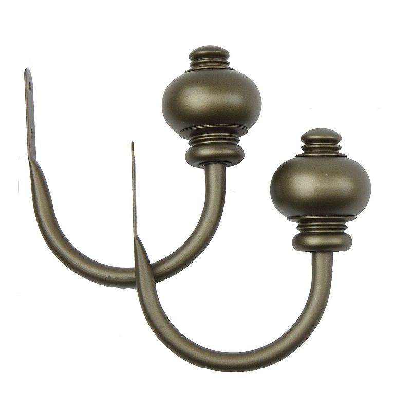 Rod Desyne Polished Knob 2-pk. Curtain Holdbacks