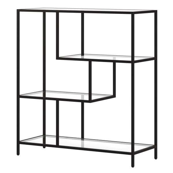 Isla 40'' Tall Rectangular Bookcase in Blackened Bronze