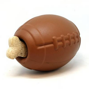 SodaPup Mutts Kick Butt Rubber Football Brown Large Dog Toy