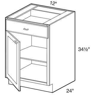 Home Decorators Collection Newport Assembled 12x34.5x24 in. Plywood Shaker Base Kitchen Cabinet Left Soft Close in Painted Pacific White B12L-NPW