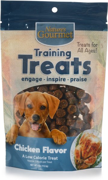 Nature's Gourmet Chicken Flavor Dog Training Treats， 4-oz bag