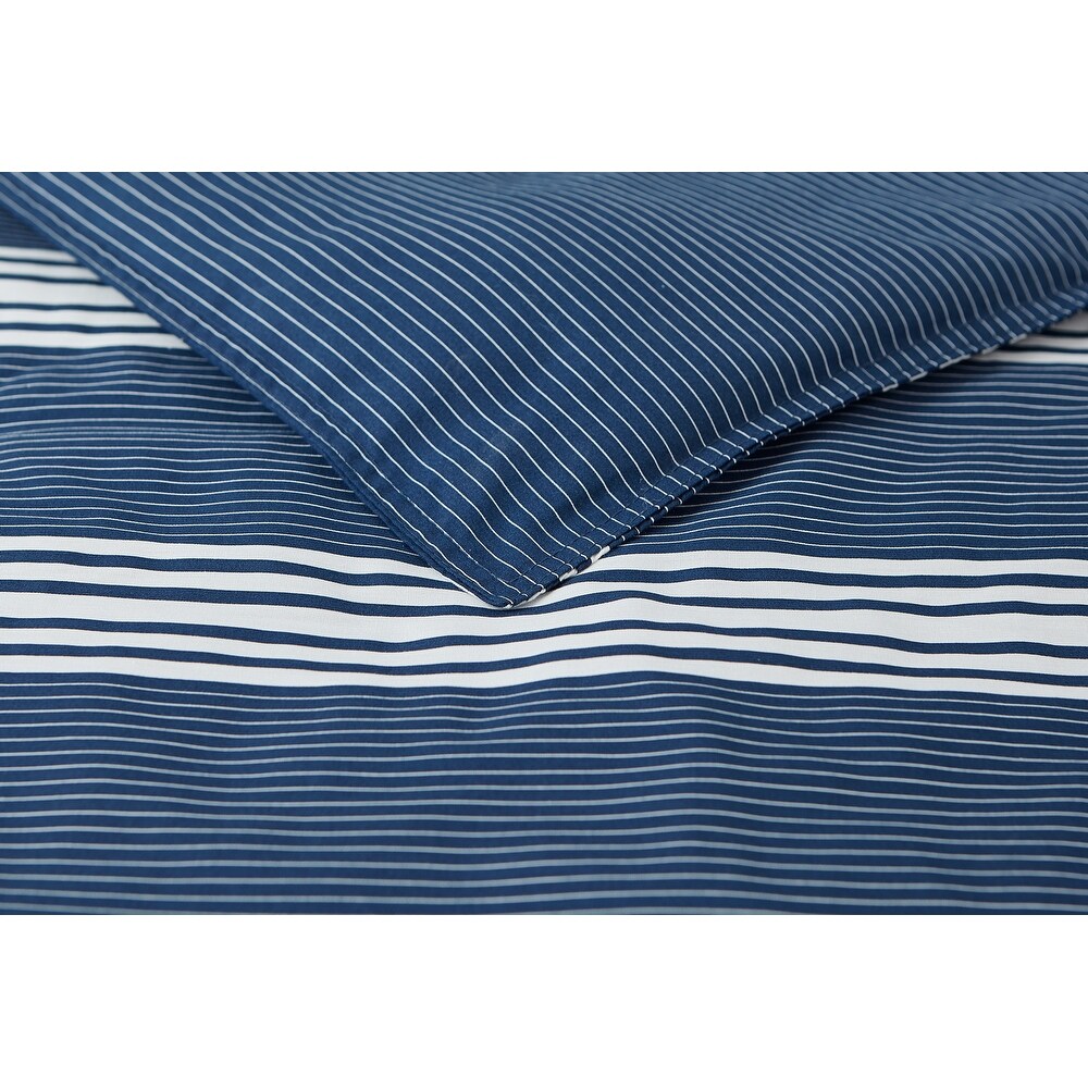 Nautica Craver Cotton Reversible Navy Comforter Set