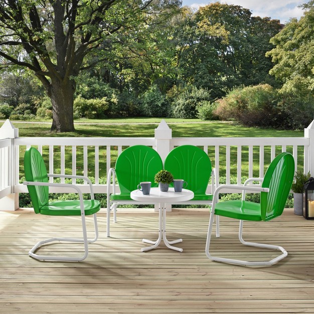 Griffith 4pc Outdoor Conversation Set Kelly Green Crosley