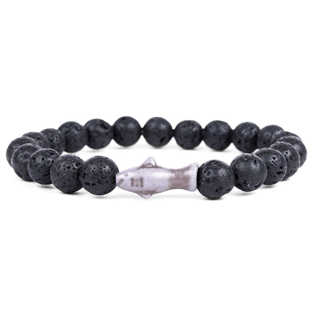 Fahlo  The Voyage Bracelet in Lava Stone- Shark-Tracking Bracelet