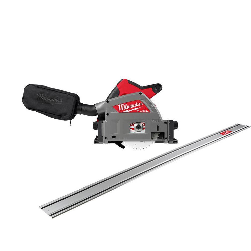 MW M18 FUEL 18-Volt Lithium-Ion Cordless Brushless 6-12 in. Plunge Cut Track Saw with 106 in. Track Saw Guide Rail 2831-20-48-08-0572