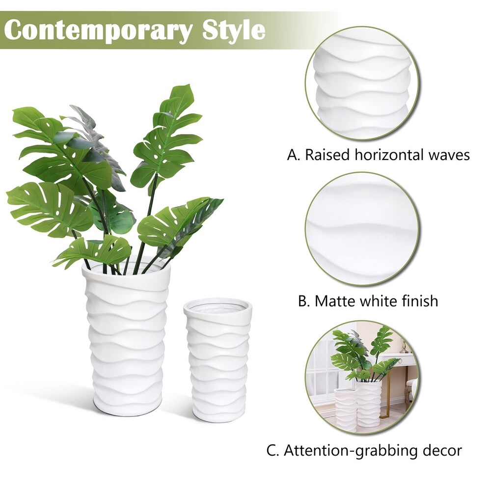 Planters  Set of 2 Garden Plant Pots  Planting Flower Pots  Flower Plant Pot Outdoor Planters  Balcony Garden Planter