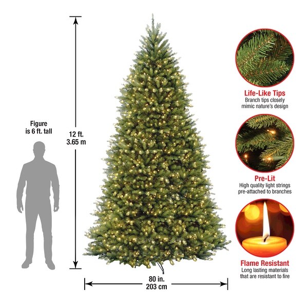 National Tree Dunhill 10 ft. Fir Tree with Clear Lights