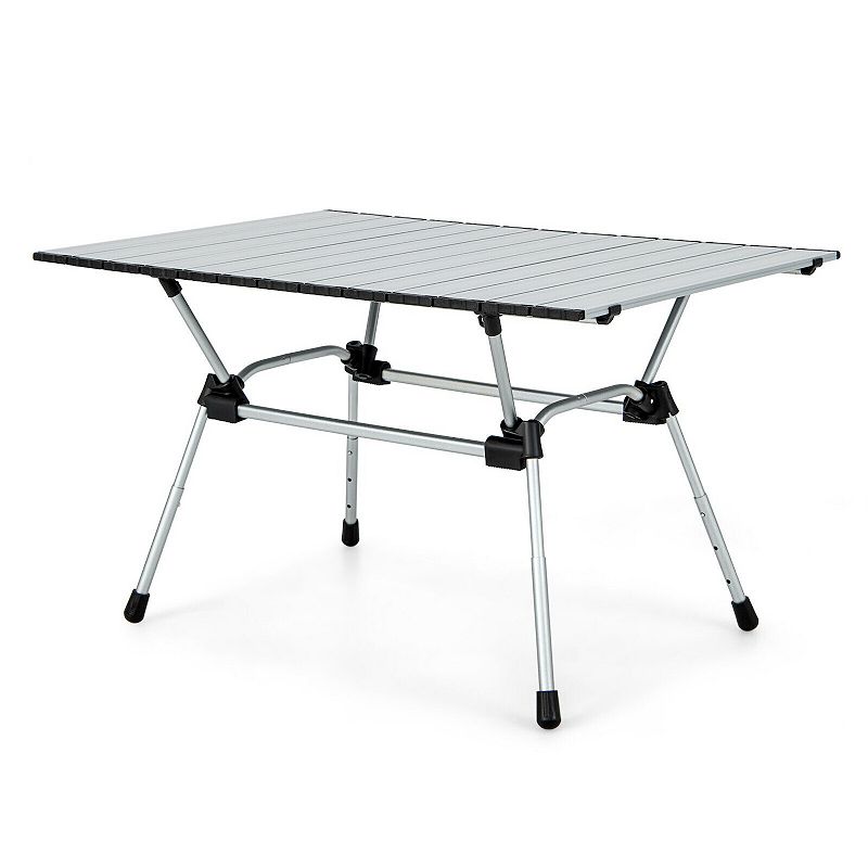 Folding Heavy-Duty Aluminum Camping Table with Carrying Bag