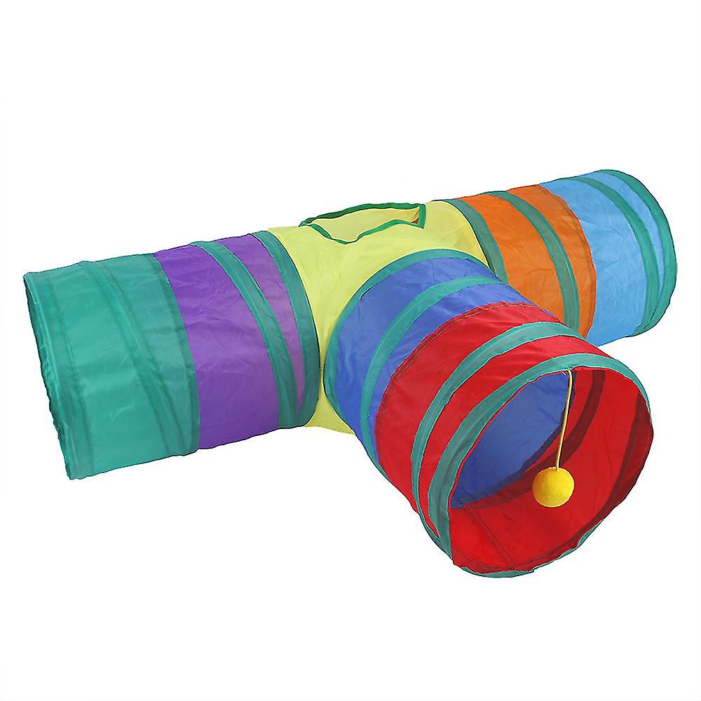 Cats Tunnel Foldable Pet Cat Toys Kitty Pet Training Interactive Fun Toy Tunnel Bored For Puppy Kitten Rabbit Play Tunnel Tube
