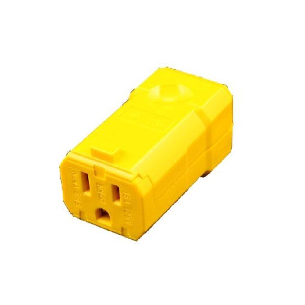 Leviton 15 Amp Python Straight Blade Connector Yellow R50-05259-BVY