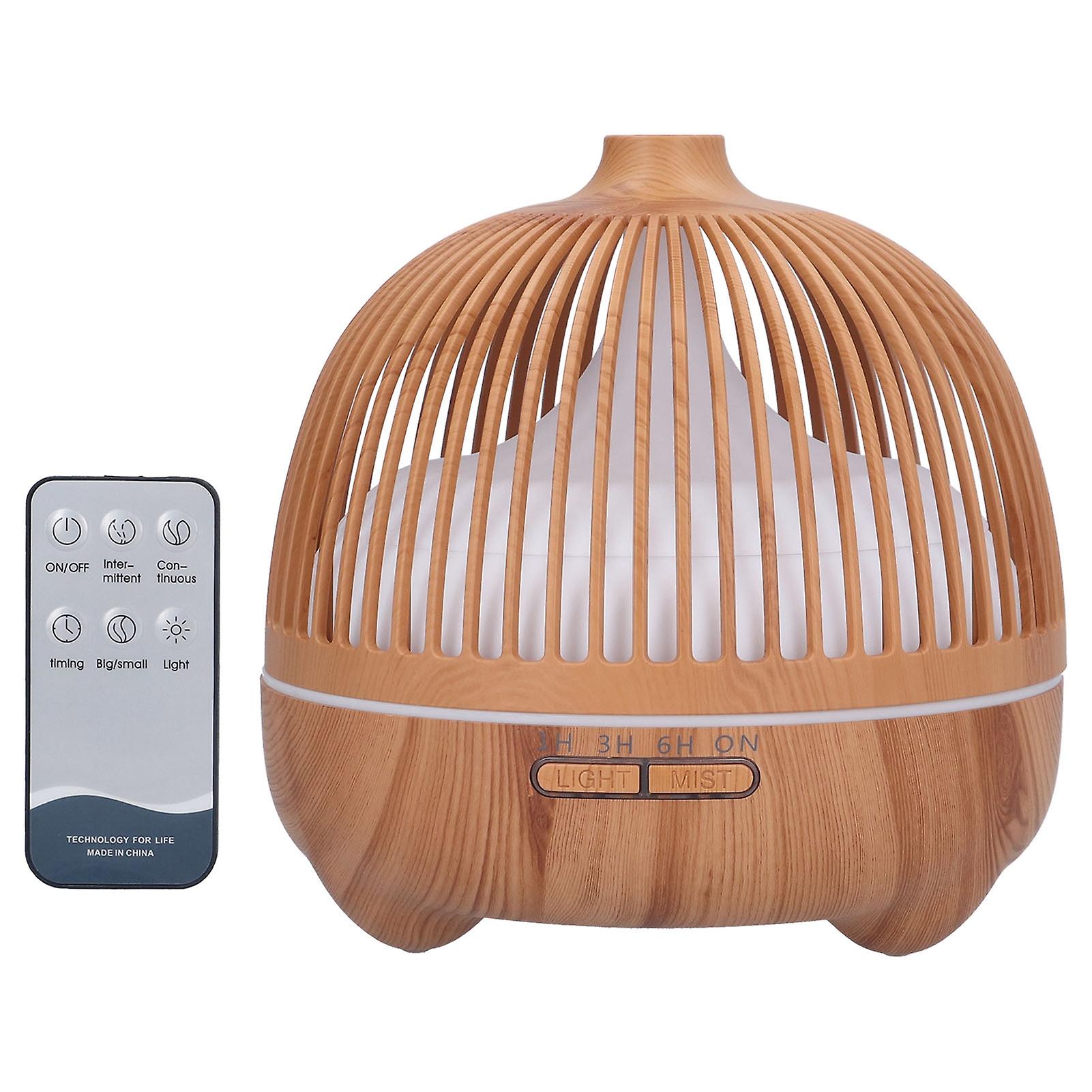 Household Air Humidifier 7 Color Changing LED Birdcage Hollow Ultrasonic Essential Oil Diffuser for Home 100‑240VUK Plug