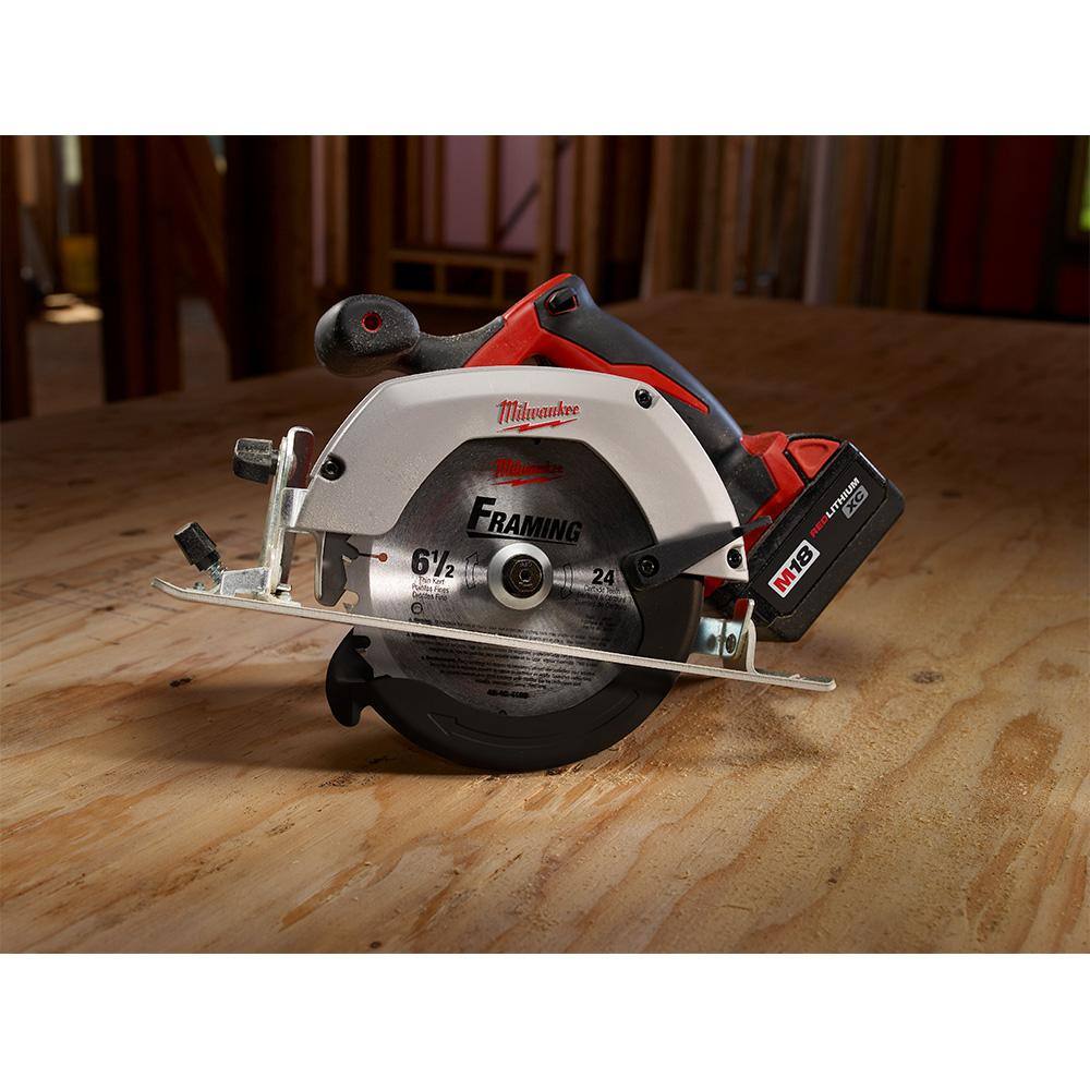 MW M18 18V Lithium-Ion Brushless Cordless Compact DrillImpact Combo Kit (2-Tool) W 6-12 in. Circular Saw 2892-22CT-2630-20