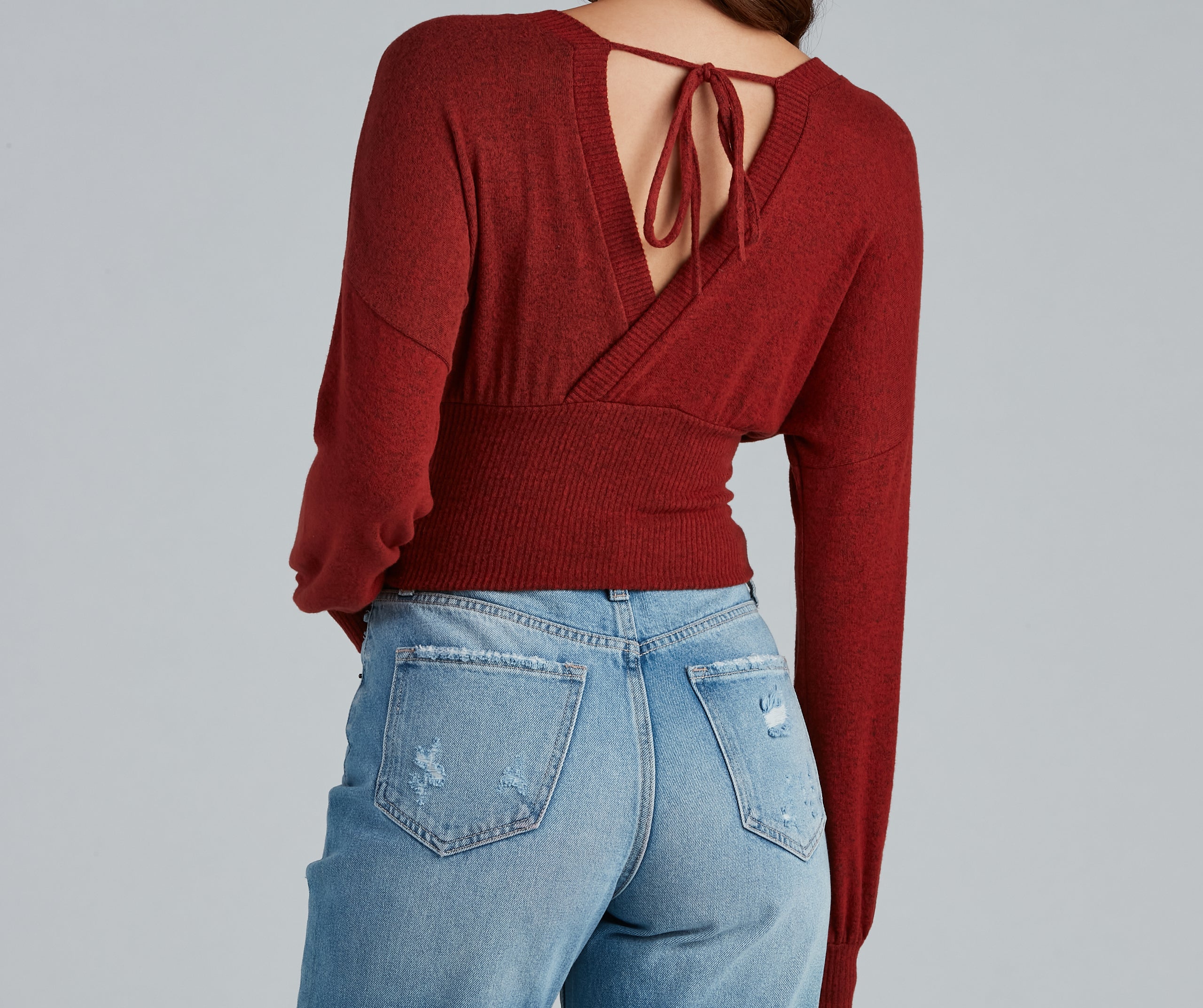 Effortless Perfection Surplice Sweater