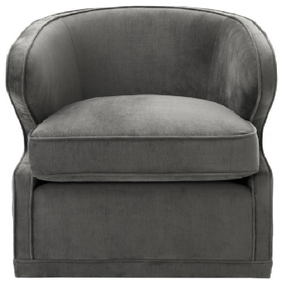 Dark Gray Swivel Chair  Eichholtz Dorset   Transitional   Armchairs And Accent Chairs   by Oroa   Distinctive Furniture  Houzz