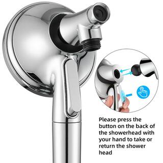 Heemli Simple Single Handle 7-Spray Patterns Shower System 1.8 GPM with Pressure Balance in Chrome (Valve Included) KA0714C