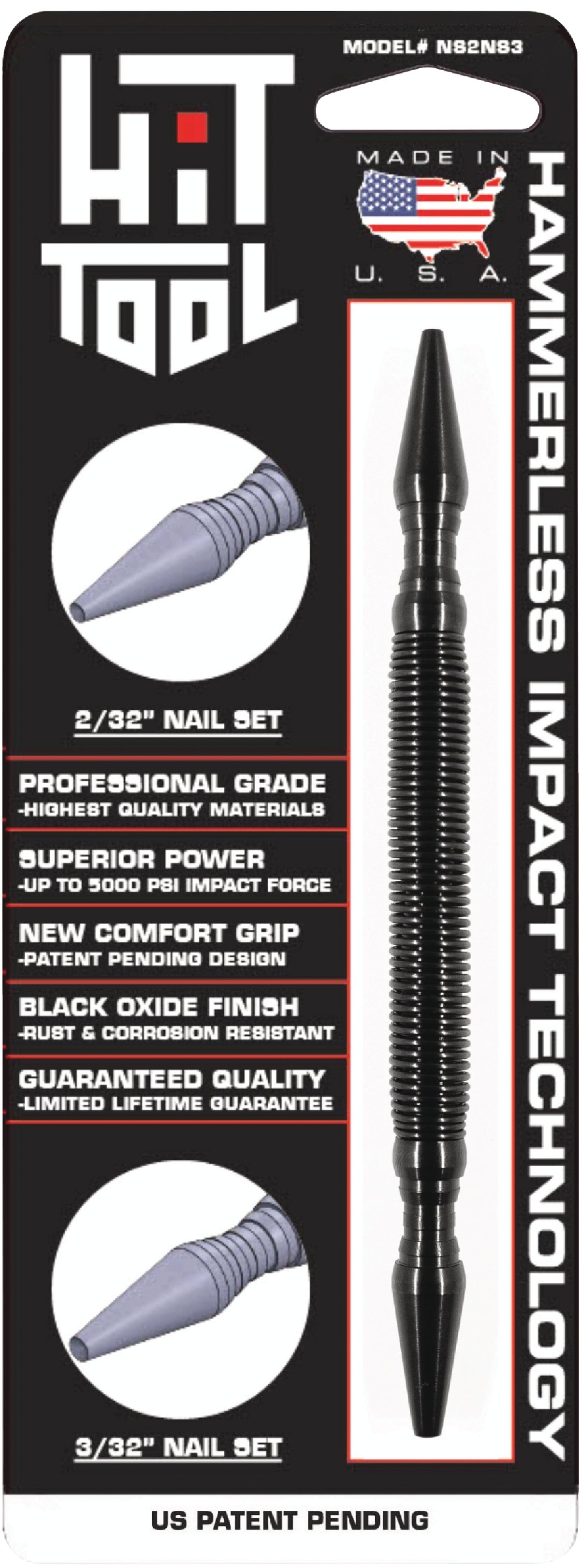 HIT Tool 2 32 In. 3 32 In. Nail Set