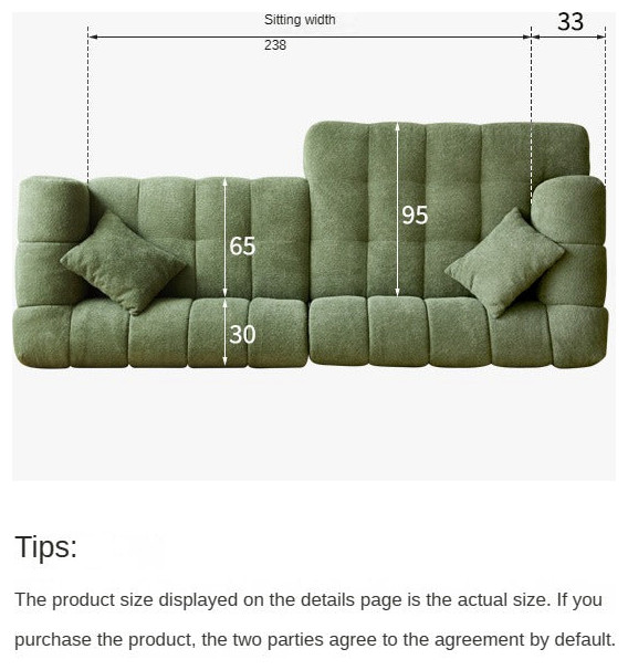 Lamb fleece Fabric Sofa green   Contemporary   Sectional Sofas   by GVAwood  Houzz