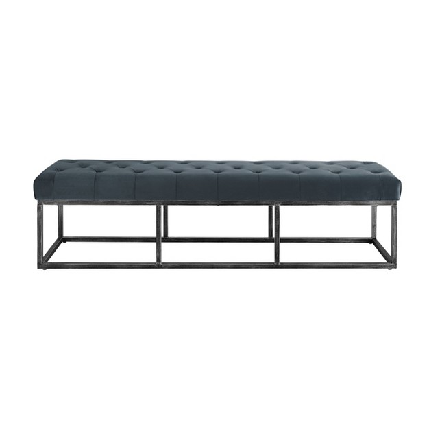 Danes Tufted Bench With Iron Legs Finch