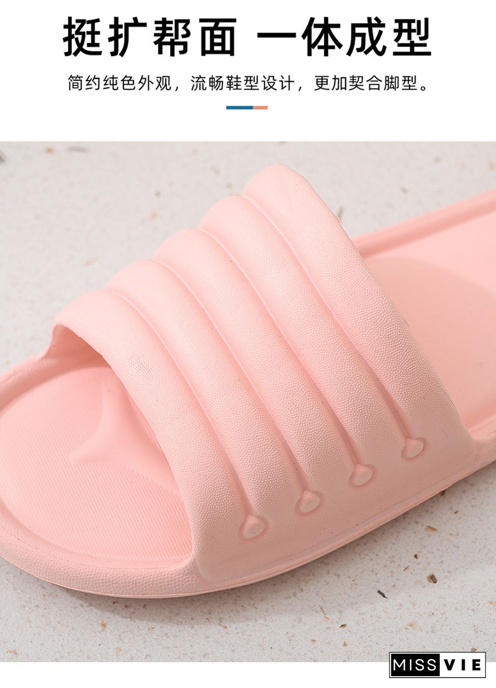 Fashion House Slippers EVA Soft Sole Slide Sandals Men Women Indoor Comfortable Non-slip Home Shower Slippers