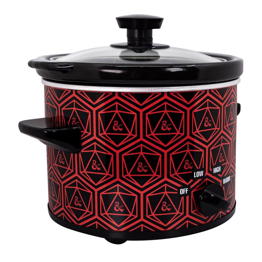 Uncanny Brands 2 qt. Black Dungeons and Dragons Slow Cooker SC2-DAD-ST1