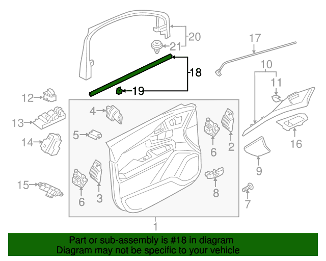 Genuine OE Volvo Belt Weather-Strip - 31352709