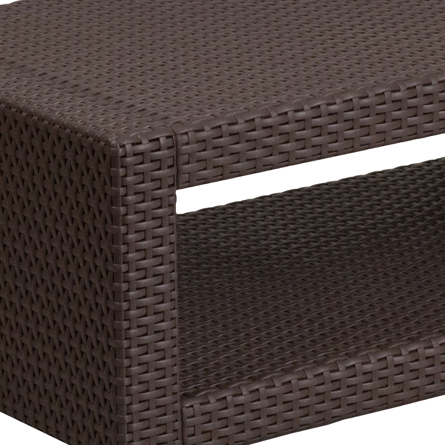 Flash Furniture 1-Shelf Patio Coffee Table