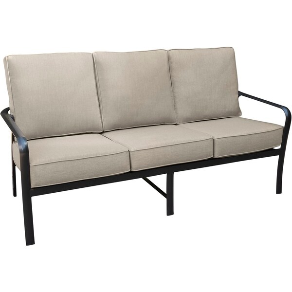 Hanover Cortino 5Piece CommercialGrade Patio Seating Set with 2 Cushioned Club Chairs，Sofa，and Coffee and Side Table