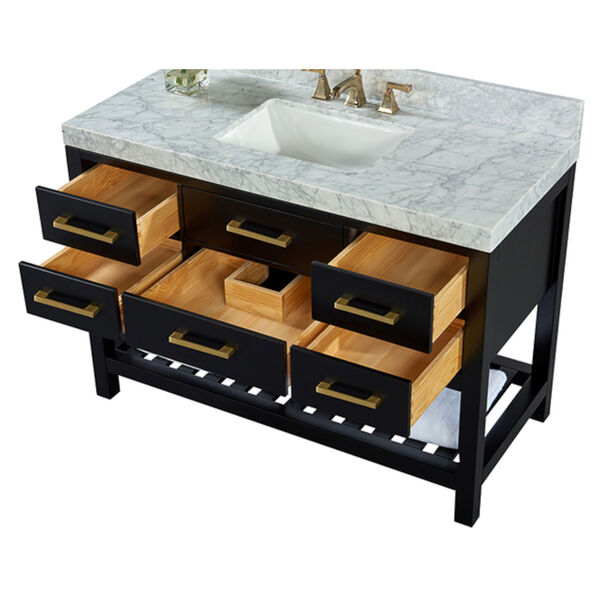 Elizabeth Black Onyx 48-Inch Vanity Console with Mirror