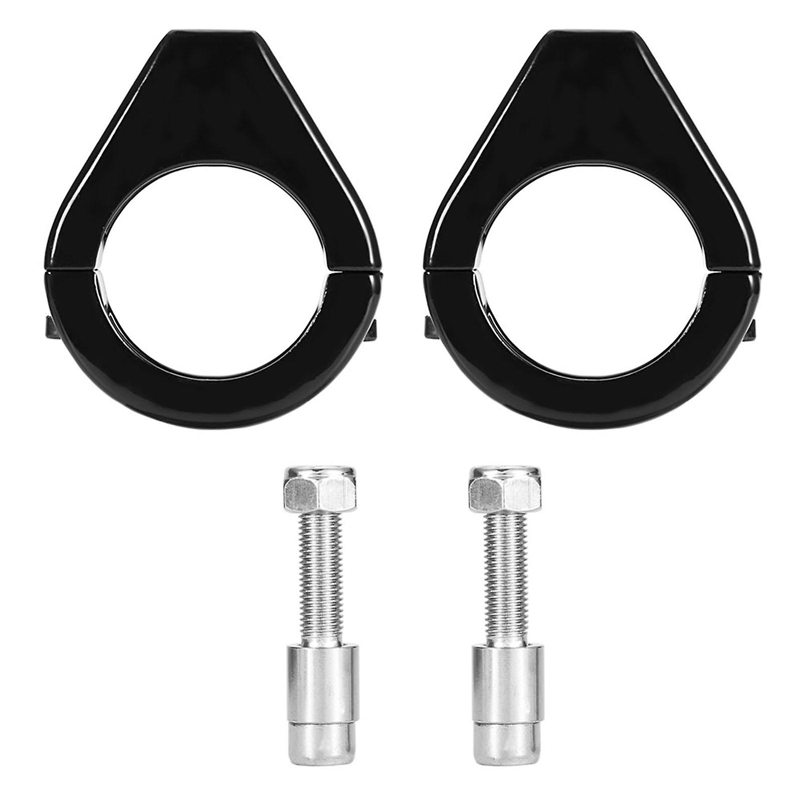 Aluminium Alloy Motorcycle Modified Turn Signal Light Mount Bracket 41mm Fork Clamps Black