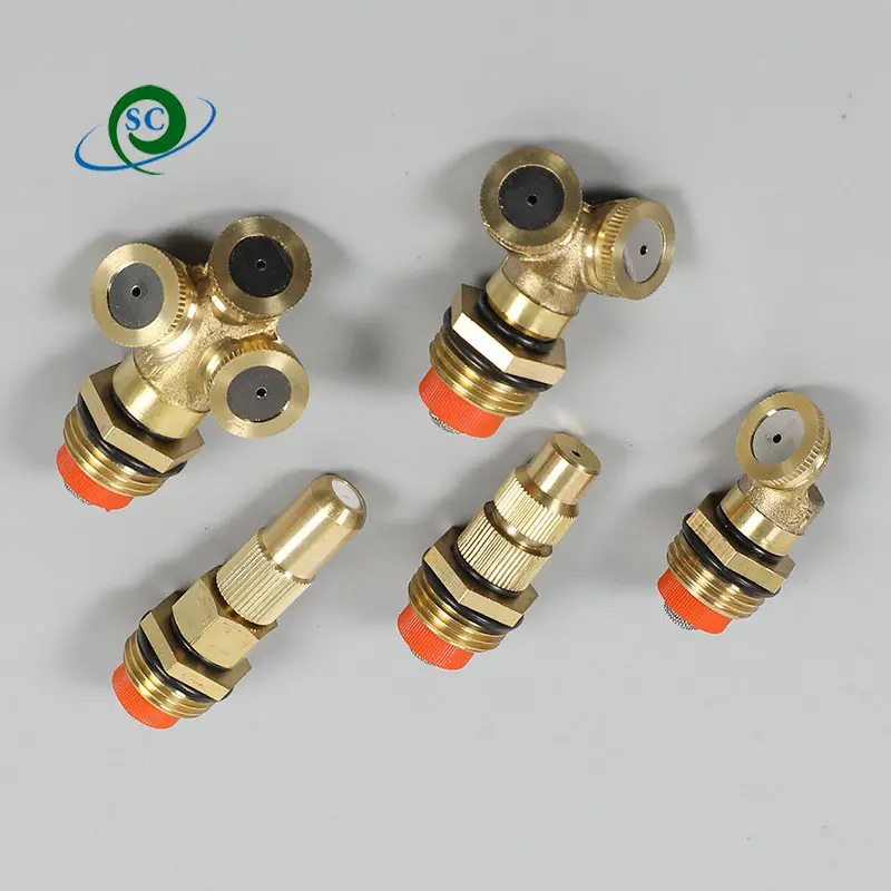 CS Brass Adjustable Spay Nozzle Garden Agricultural Sprayer Mist Nozzle High Pressure Water Irrigation Sprinkler Accessories