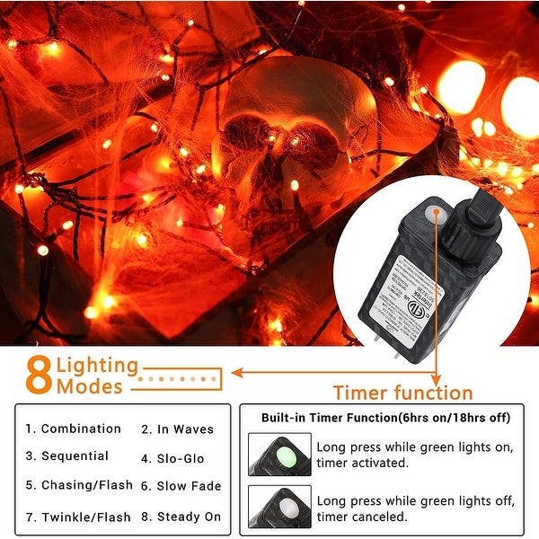 Orange Halloween Lights 66 Ft 200 LED String Lights - Yellow Shopping - The Best Deals on String Lights | 39295457