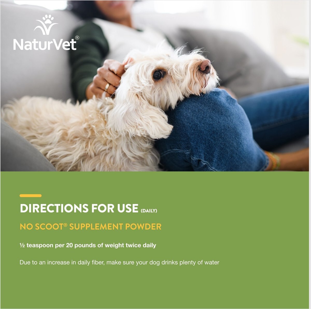 NaturVet No Scoot Plus Pumpkin Powder Digestive Supplement for Dogs