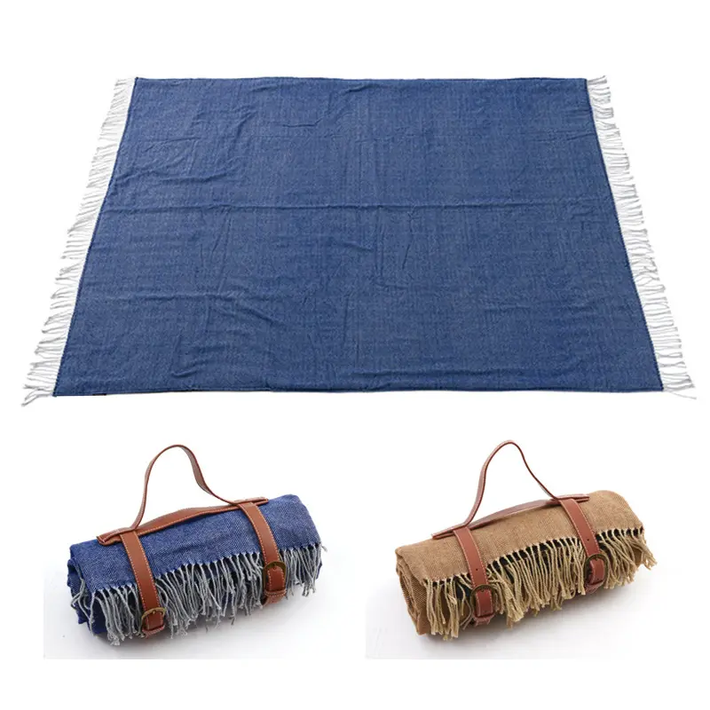 Leisure Sand Resistant Tassels Travel Anti pilling Barbecue  season 2 * 2m Picnic Blanket