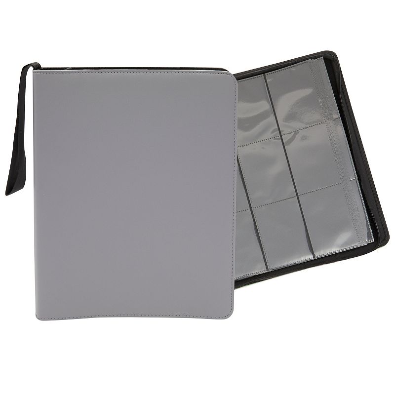 Trading Card Binder With 9-pocket Plastic Sleeves， 3-ring Organizer For 360 Tcg Cards (grey)