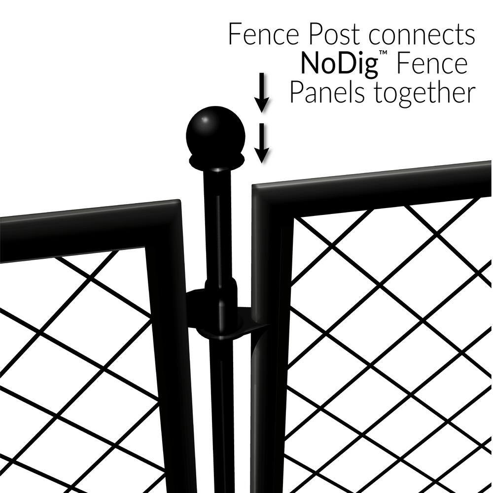 Vigoro 37.3 in. H x 50.2 in. W Steel Diamond Mesh Garden Fence Gate 860657