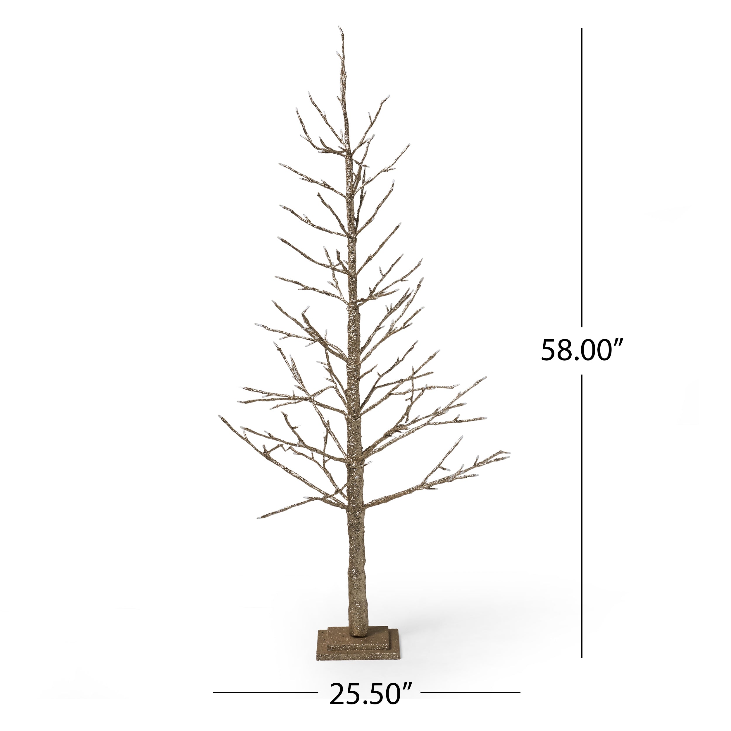 Azelia 5-foot Pre-Lit 186 Warm White LED Artificial Christmas Twig Tree