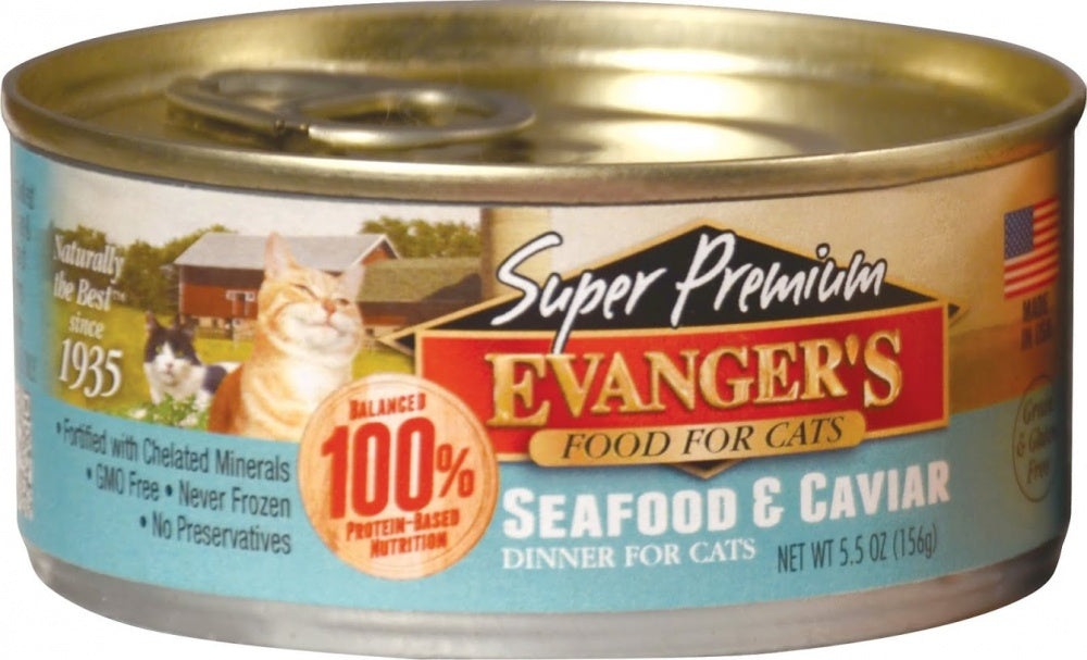 Evangers Super Premium Seafood and Caviar Dinner Canned Cat Food