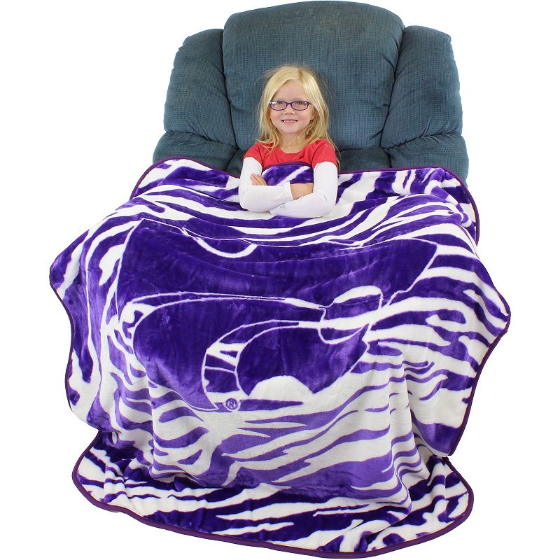 NCAA Kansas State Wildcats Soft Raschel Throw Blanket