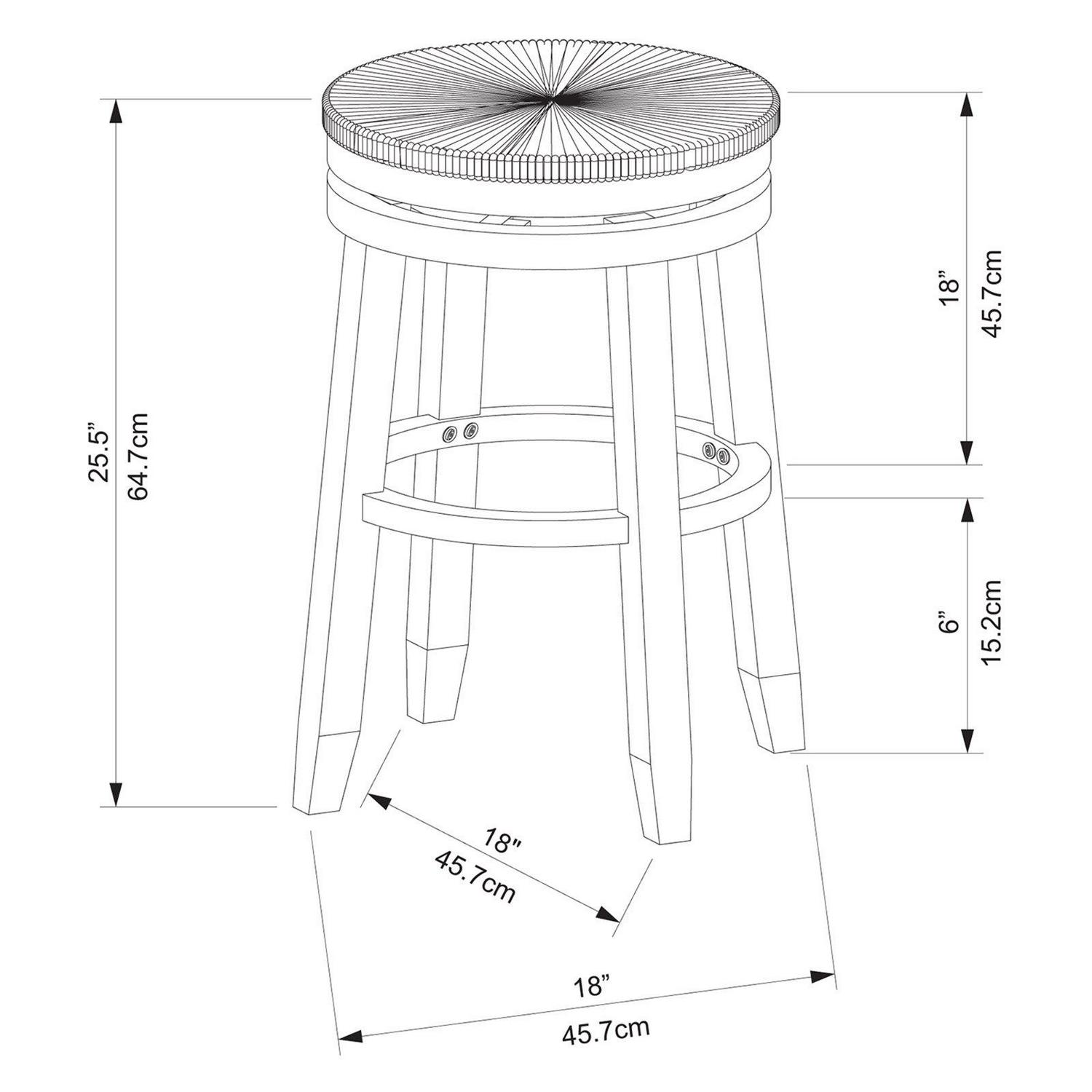 Morgan 25.5 Backless Counter Stool with Swivel， White with Natural Rush