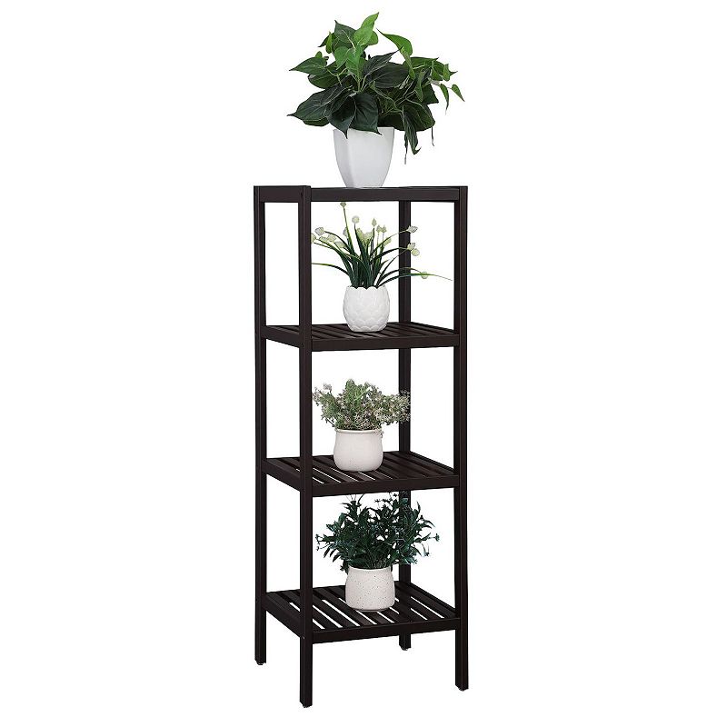 Wicker Bathroom Shelf Stand 4-Tier Multifunctional Storage Rack Shelving Unit