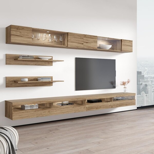 Fly I3 35TV Wall Mounted Floating Modern Entertainment Center