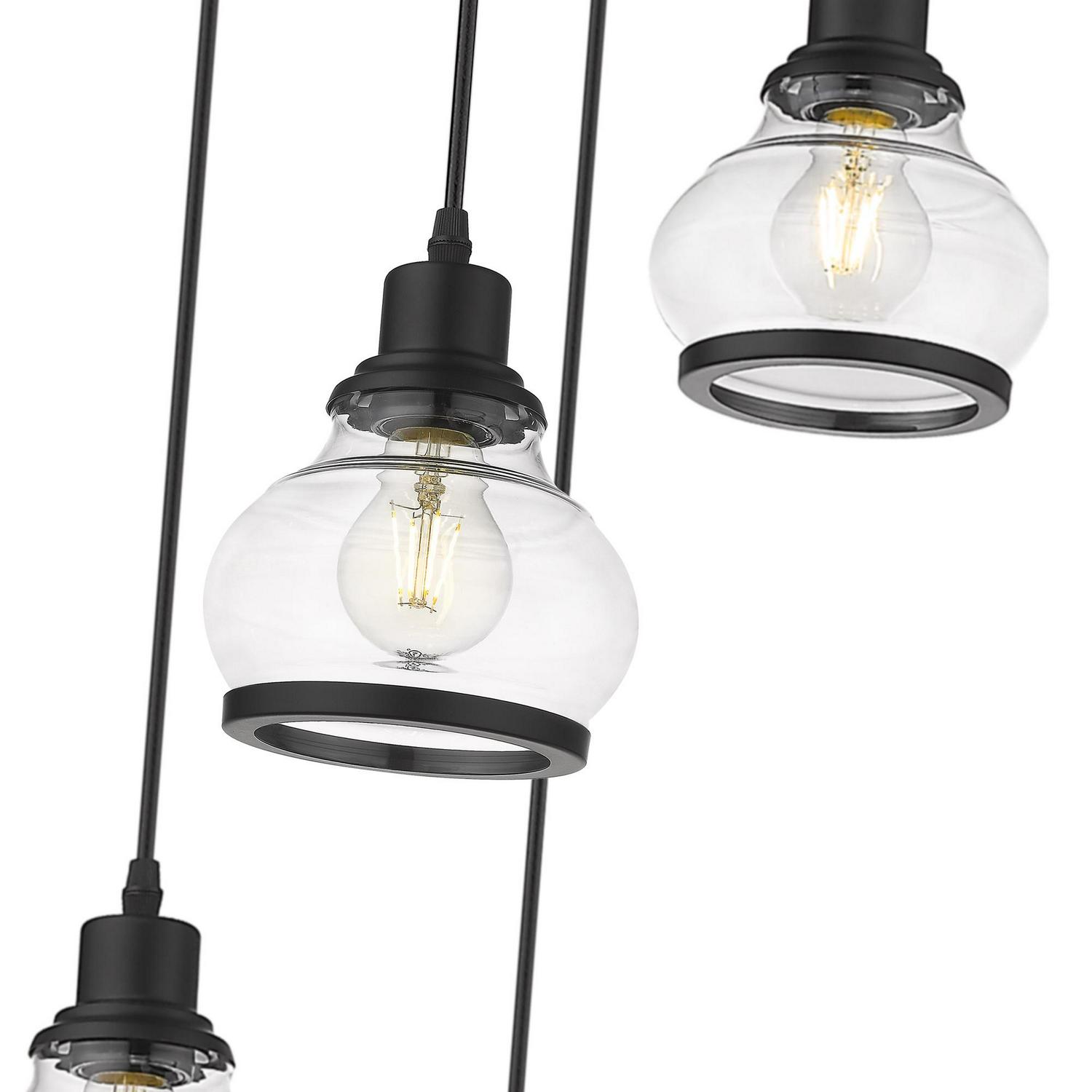 Ove Decors Theodore 4-Light 16 in. Pendant Light in Black finish