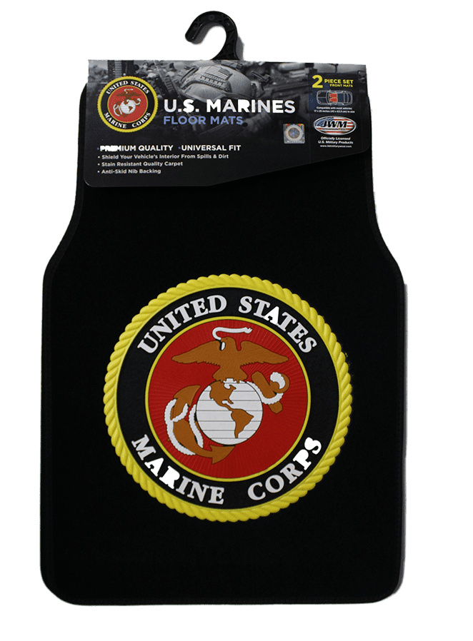 2 Piece Car Floor Mats - Marines