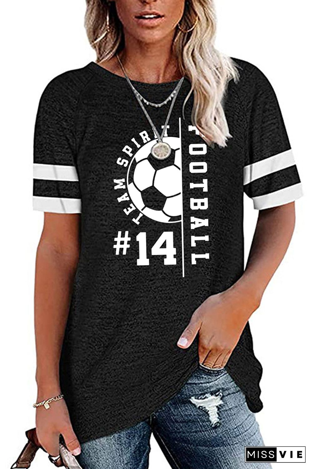 Football Team Spirit Graphic Tee Wholesale