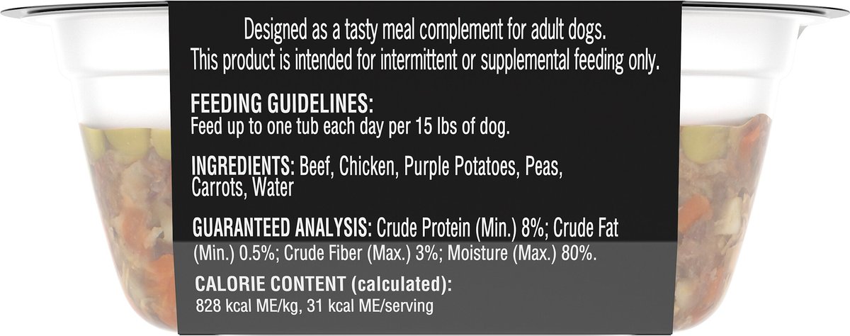 Cesar Simply Crafted Beef， Chicken， Purple Potatoes， Peas and Carrots Wet Dog Food Topper