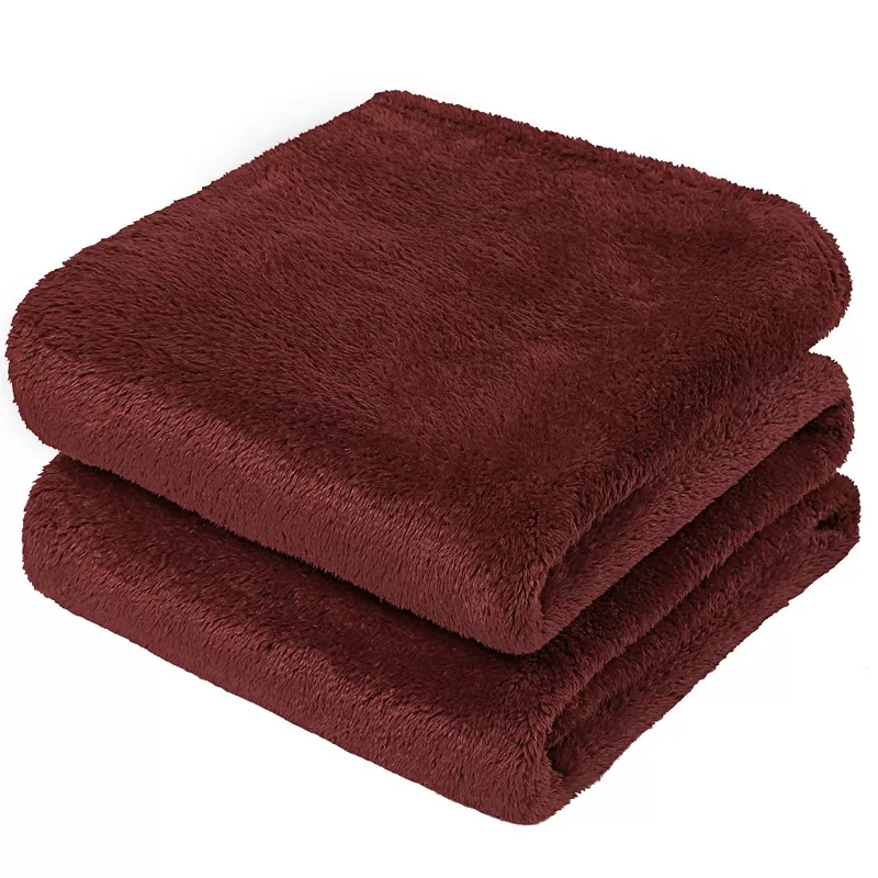 Fleece Shaggy Throw Blanket Lightweight Plush Microfiber for Sofa Couch Bed King 90x108